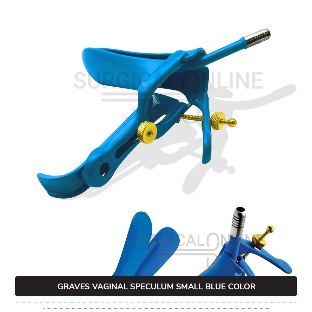 Grave Vaginal Speculum Small LLETZ LEEP Blue Teflon Cover