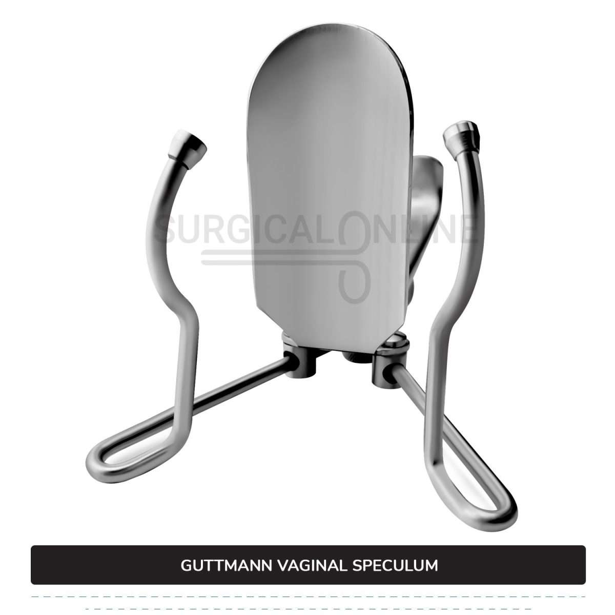 Guttmann Vaginal Speculum 9" (22.9 cm) Long, 4" (10.2 cm) x 1 3/8" (3.5 cm) Solid Center Blade