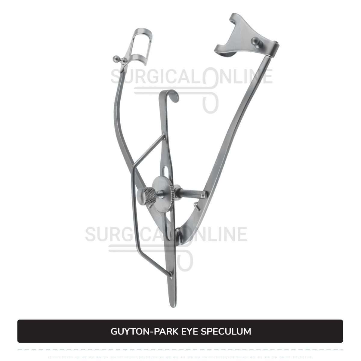 Guyton-Park Eye Speculum 3 1/2" (8.9 cm), Fenestrated Blades 14 mm wide, with Suture Posts Ophthalmic Instruments