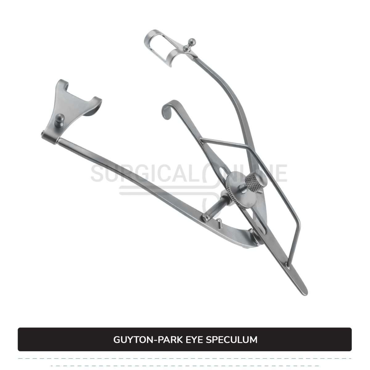 Guyton-Park Eye Speculum 3 1/2" (8.9 cm), Fenestrated Blades 14 mm wide, with Suture Posts Ophthalmic Instruments