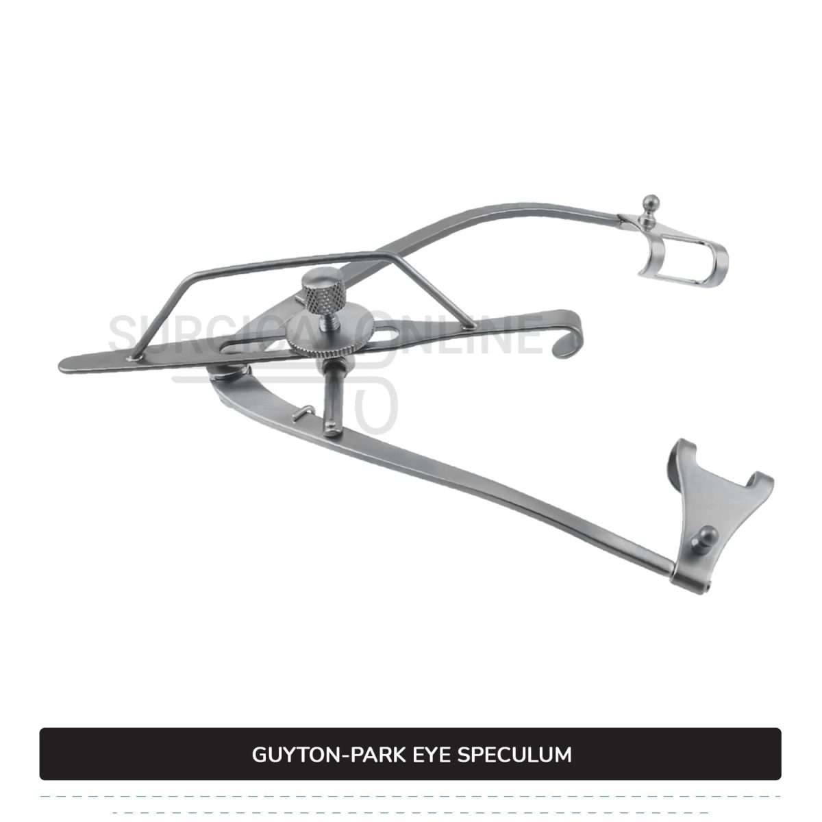 Guyton-Park Eye Speculum 3 1/2" (8.9 cm), Fenestrated Blades 14 mm wide, with Suture Posts Ophthalmic Instruments