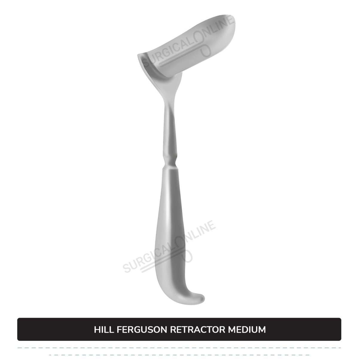 Hill Ferguson Rectal Retractor Medium 8 3/5" (21.8cm) Long, 1" (2.6 cm) X 2 3/4" (7.0 cm) Blades Surgical Veterinary