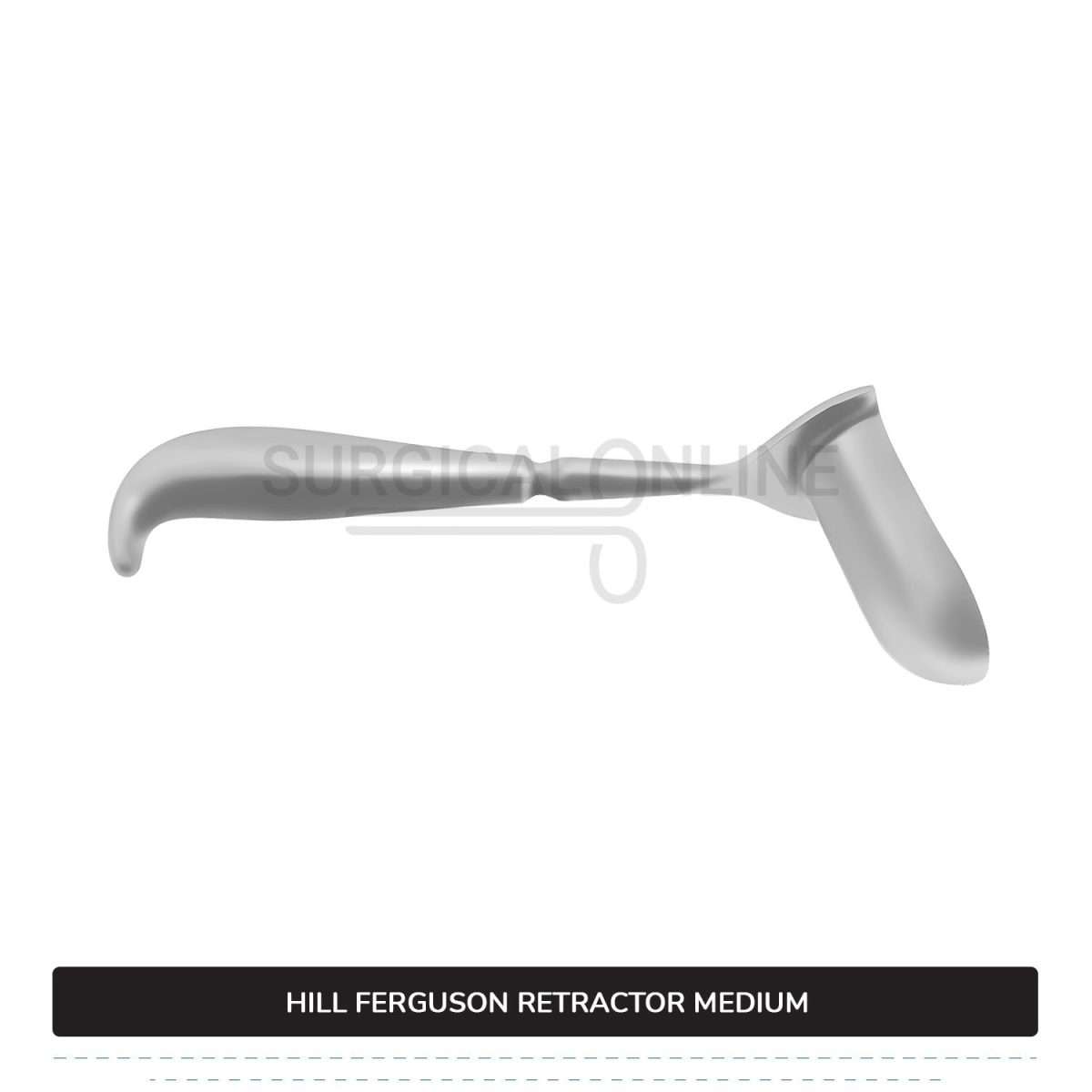 Hill Ferguson Rectal Retractor Medium 8 3/5" (21.8cm) Long, 1" (2.6 cm) X 2 3/4" (7.0 cm) Blades Surgical Veterinary