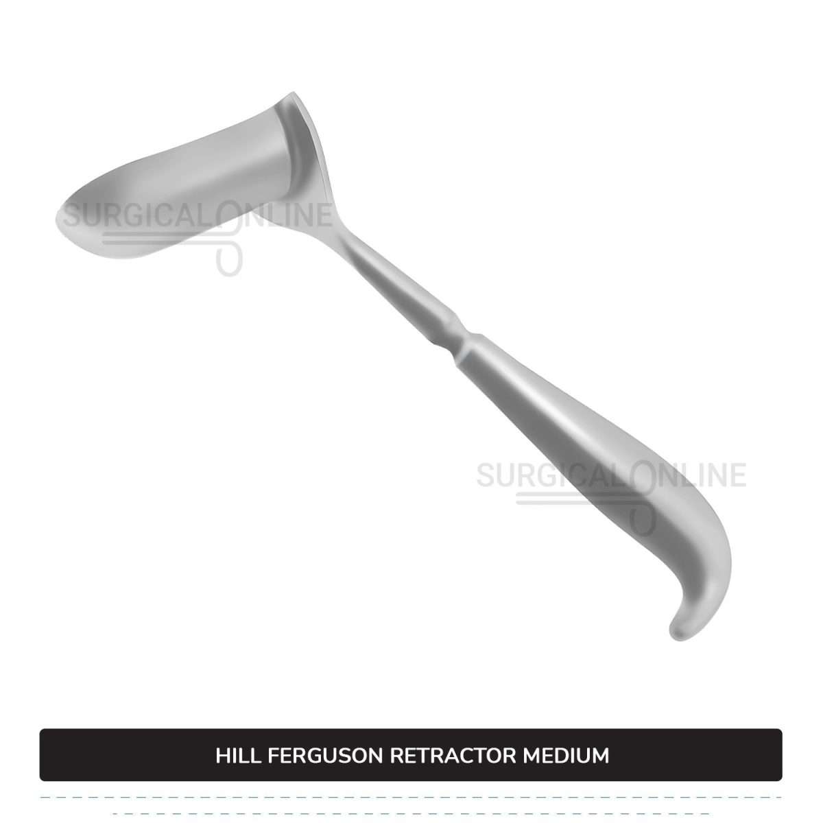 Hill Ferguson Rectal Retractor Medium 8 3/5" (21.8cm) Long, 1" (2.6 cm) X 2 3/4" (7.0 cm) Blades Surgical Veterinary