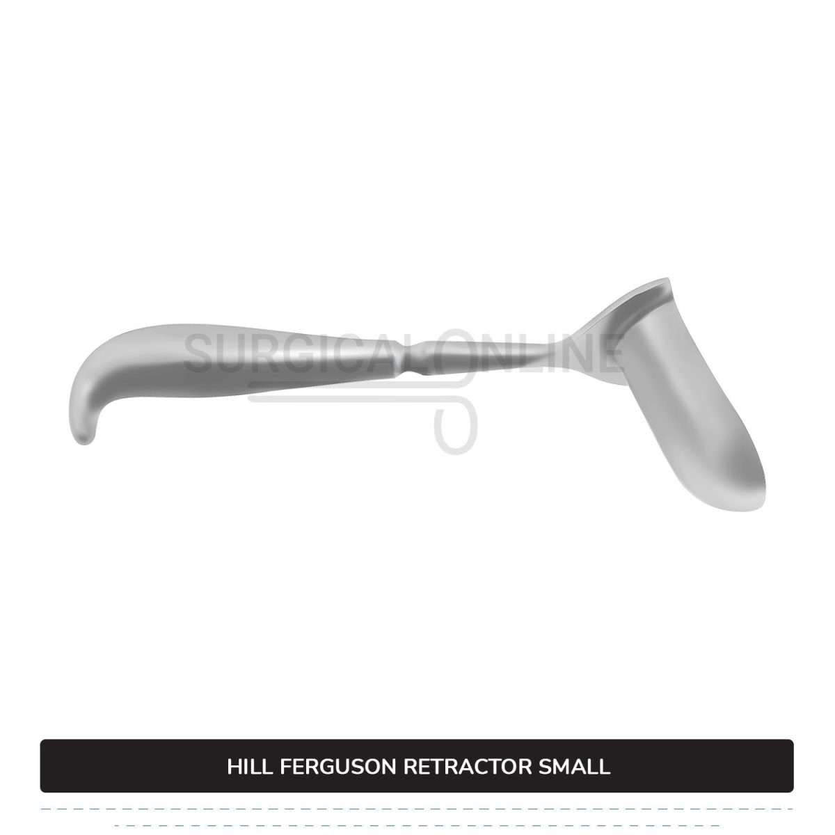 Hill Ferguson Rectal Retractor Small 8 1/2" (21.6cm) Long, 7/8" (2.2 cm) X 2 1/2" (6.4 cm) Blades Surgical Veterinary