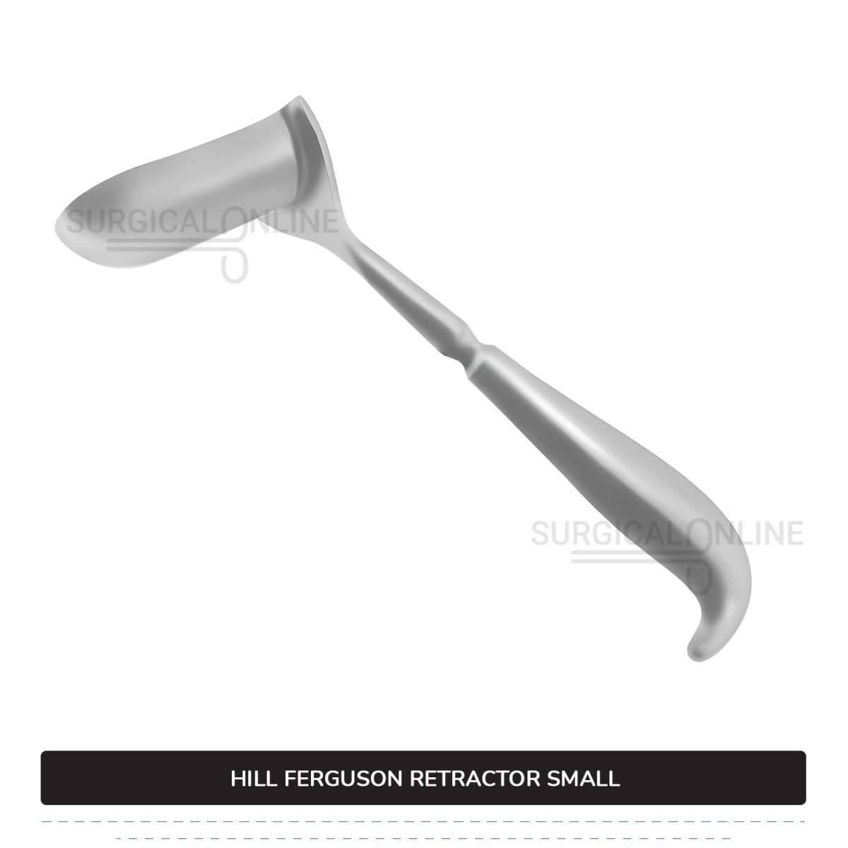 Hill Ferguson Rectal Retractor Small 8 1/2" (21.6cm) Long, 7/8" (2.2 cm) X 2 1/2" (6.4 cm) Blades Surgical Veterinary