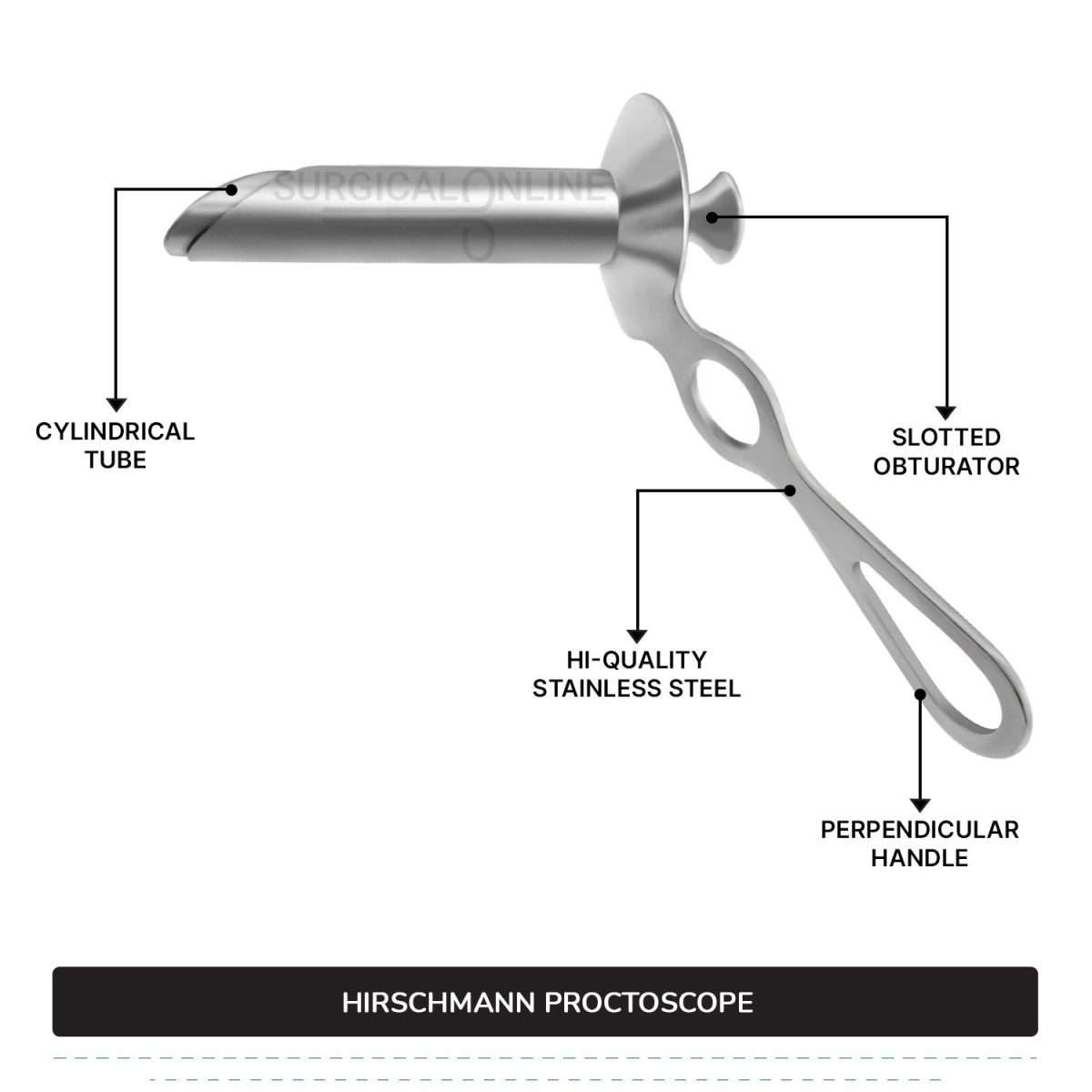 Hirschman Proctoscope, 5" (12.7 cm) Long X 9/10" (2.4 cm), Outer Diameter
