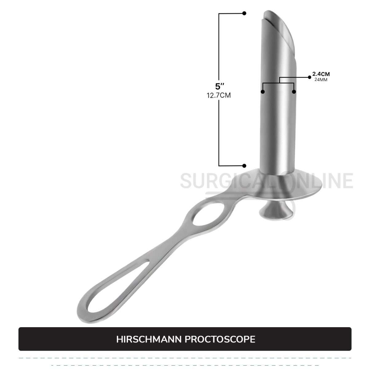 Hirschman Proctoscope, 5" (12.7 cm) Long X 9/10" (2.4 cm), Outer Diameter