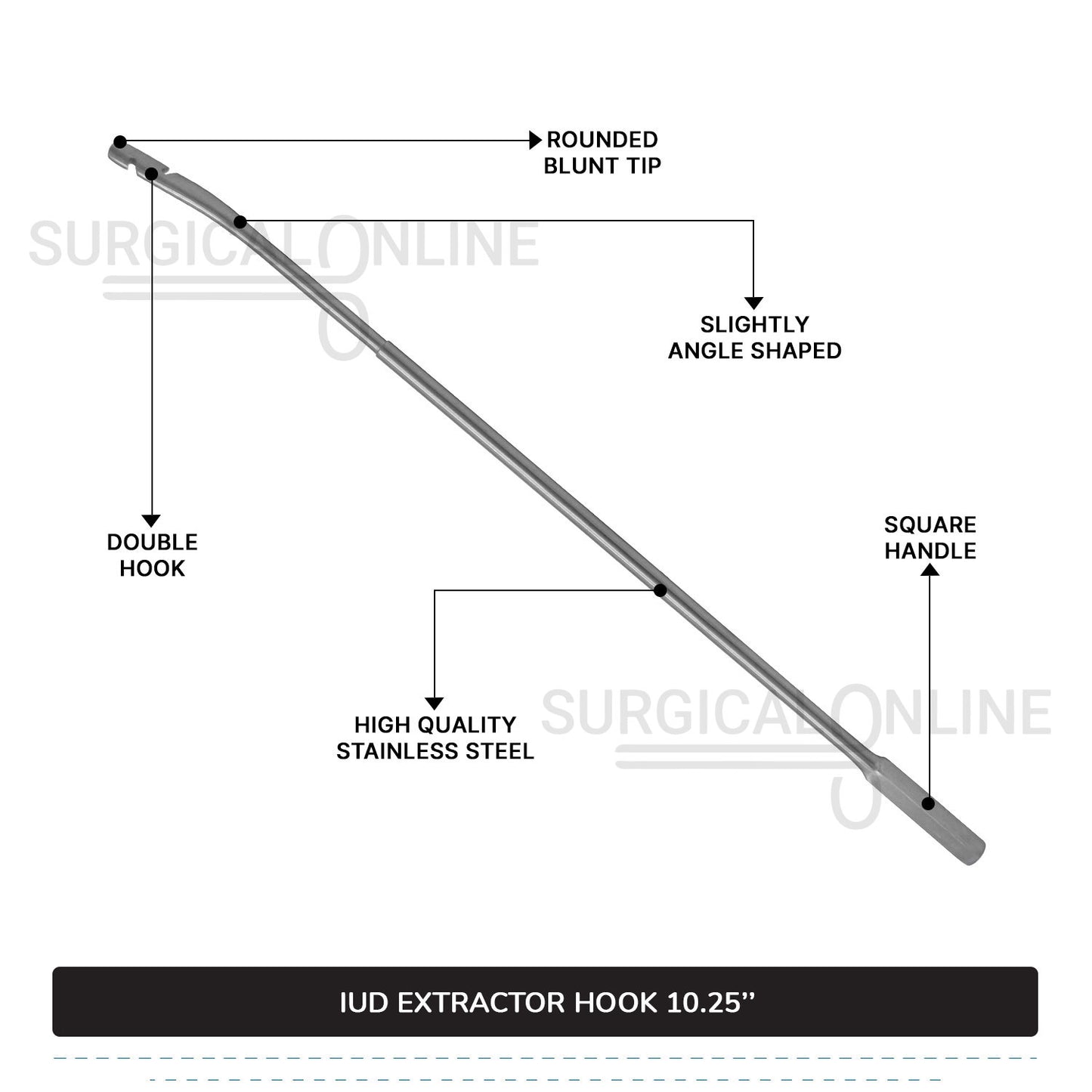 IUD Extractor Hook 10.25"