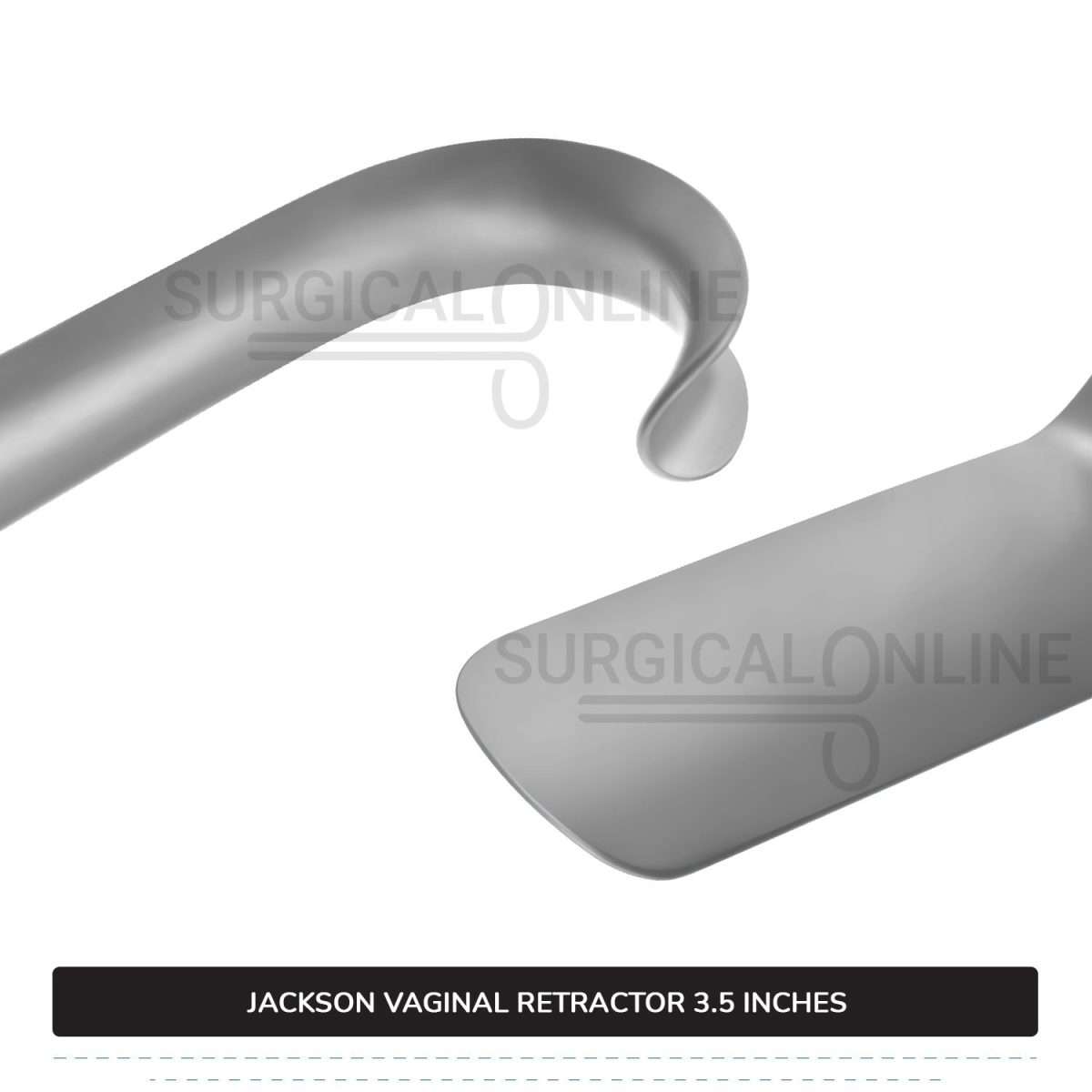 Jackson Vaginal Retractor Medium 1 1/2″ (3.8 cm) X 3 1/2″ (8.9 cm) Flat Blade with 7″ (17.8cm) Curved Handle