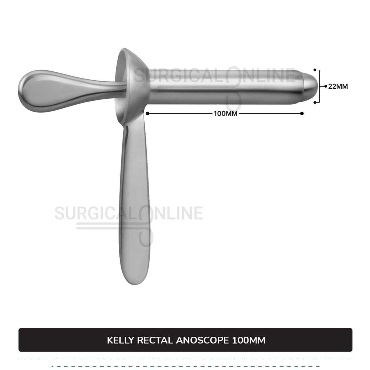 Kelly Anal Anoscope, 4" (10 cm) Long X 7/8" (2.2 cm), Outer Diameter With Obturator Rectal Speculum