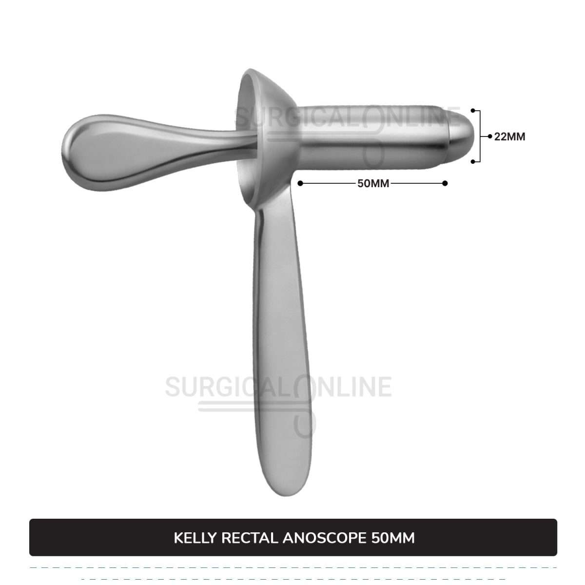 Kelly Rectal Anoscope, 2" (5.0 cm) Long X 7/8" (2.2 cm), Outer Diameter With Obturator Anal Speculum