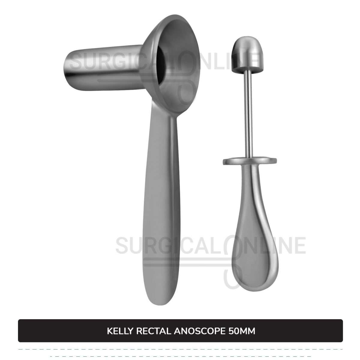 Kelly Rectal Anoscope, 2" (5.0 cm) Long X 7/8" (2.2 cm), Outer Diameter With Obturator Anal Speculum