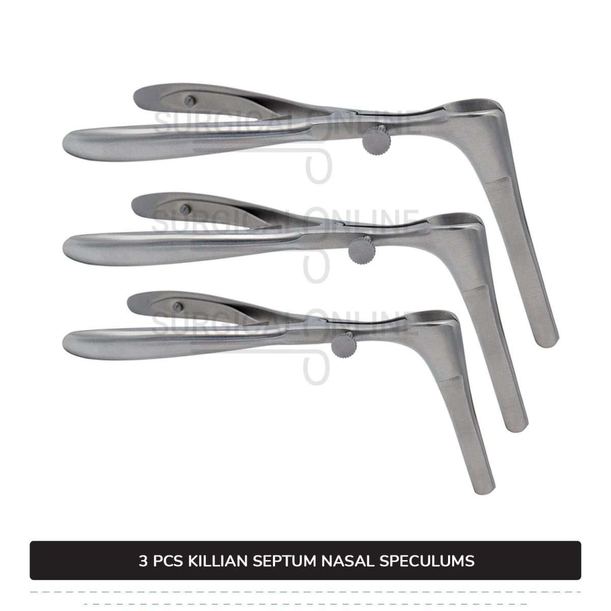 3 Pcs Killian Nasal Speculum Set Small, Medium, & Large Rhinology