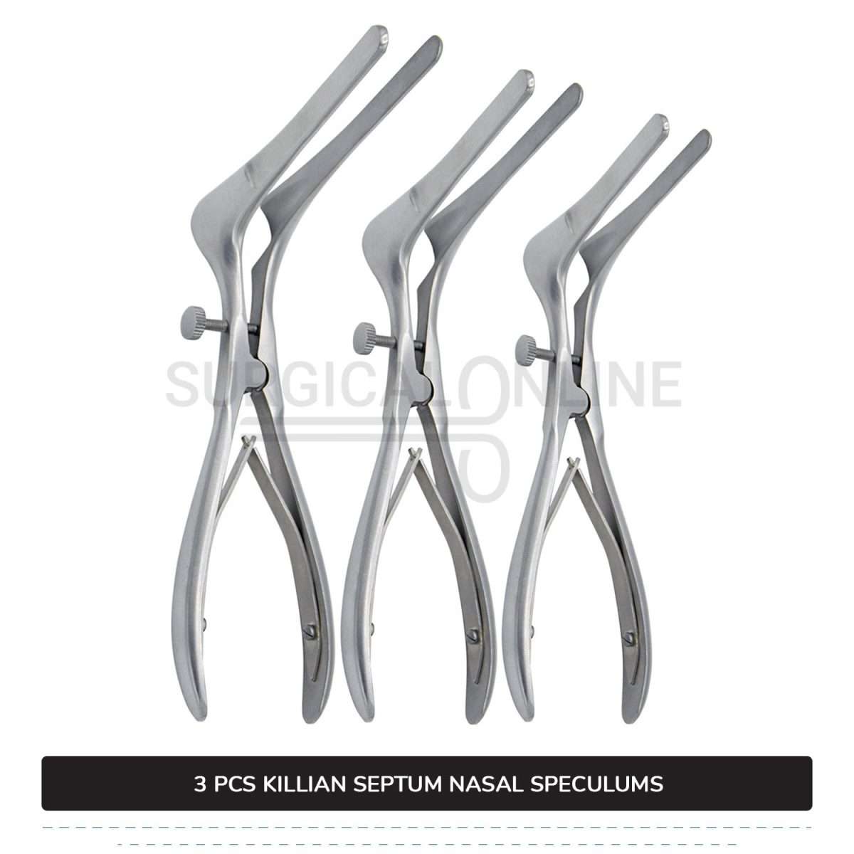 3 Pcs Killian Nasal Speculum Set Small, Medium, & Large Rhinology