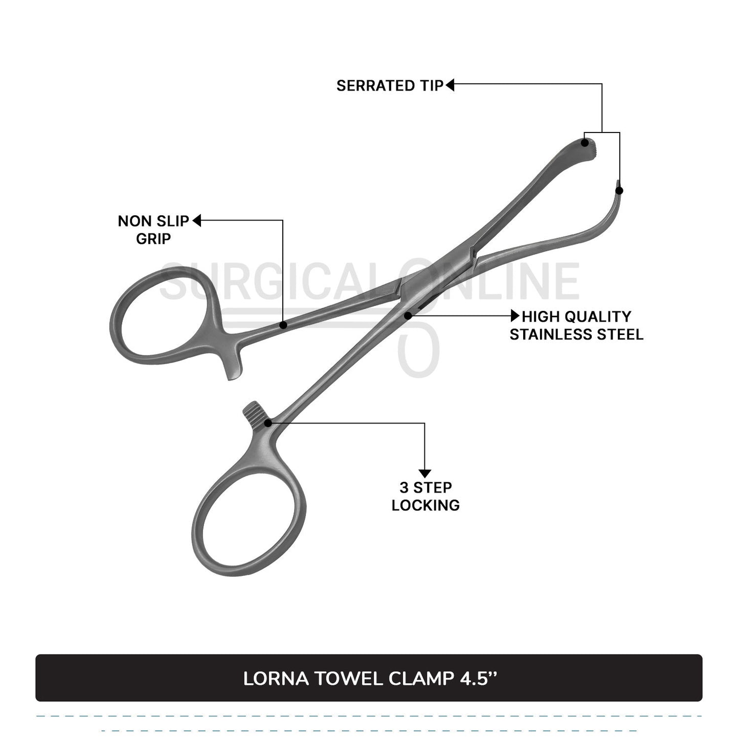 Lorna Towel Clamp 4.5"