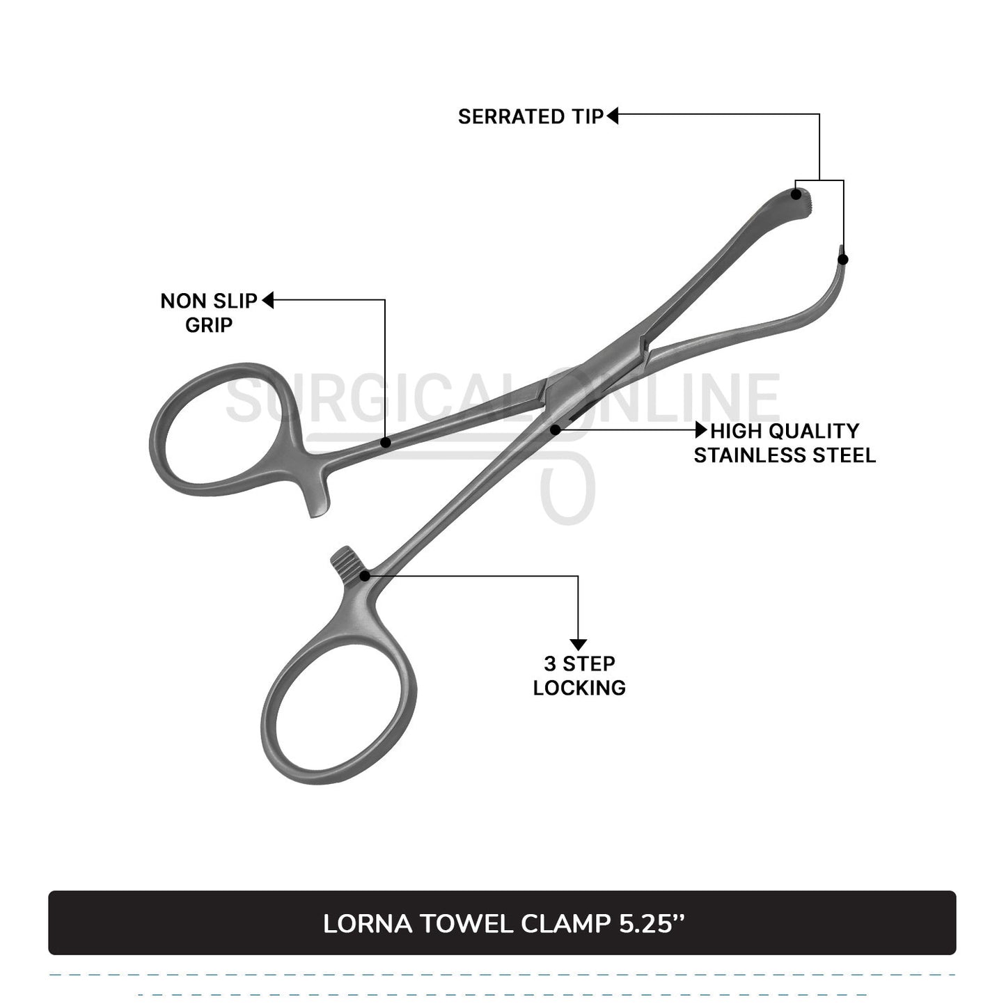 Lorna Towel Clamp 5.25"