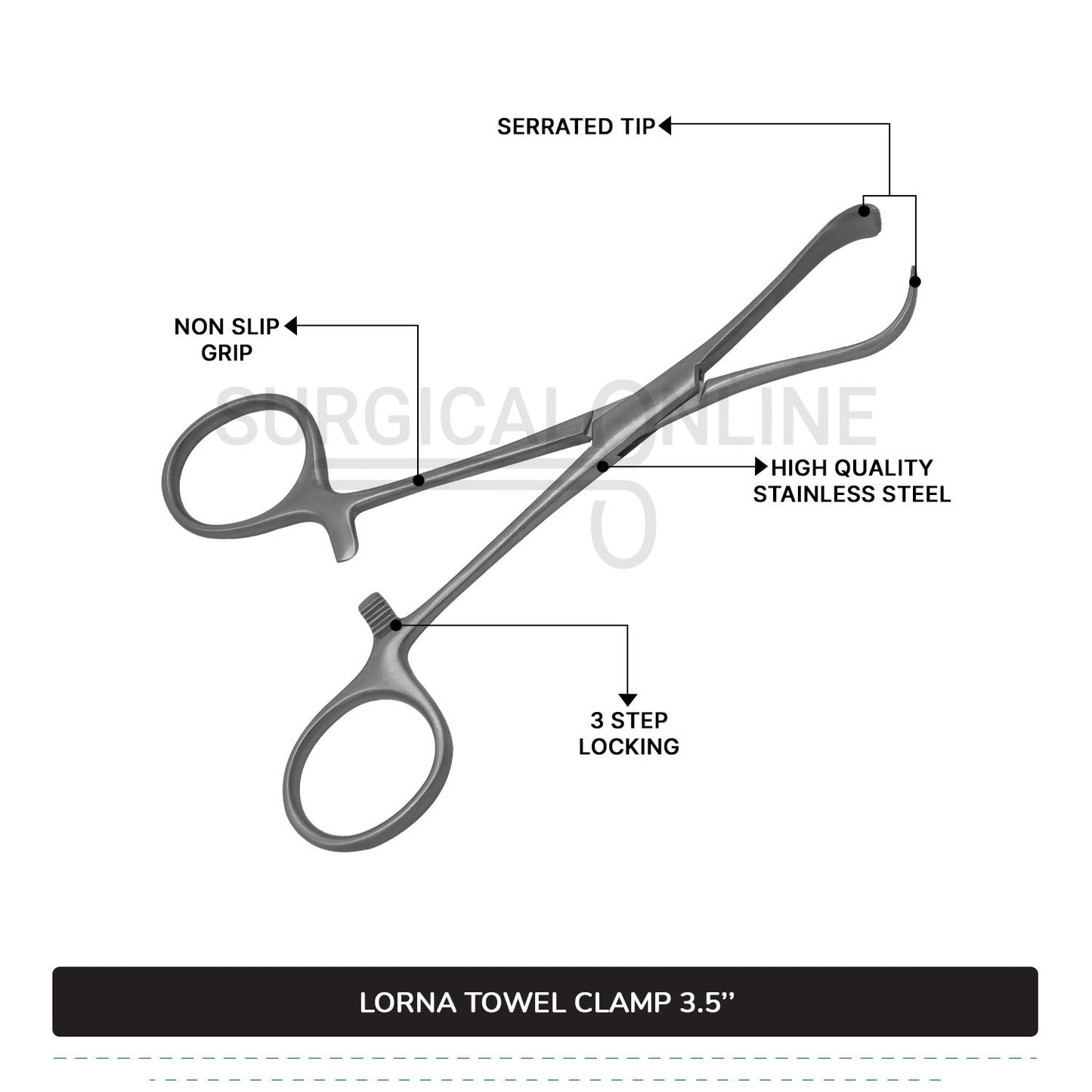 Lorna Towel Clamp 3.5"