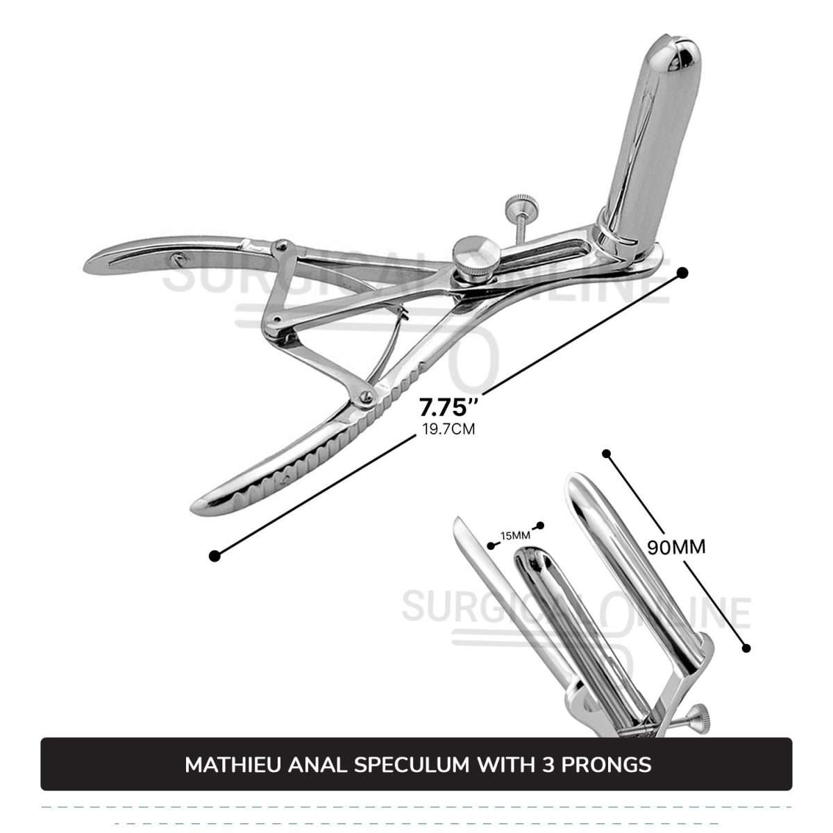 Mathieu Anal Rectal Speculum 3-Prong OB/GYN Instruments