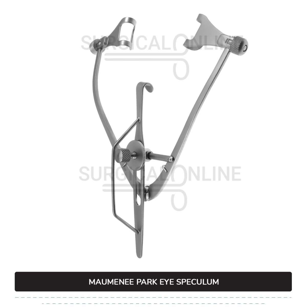 Maumenee-Park Eye Speculum 3 1/4″ (8.3 cm), Fenestrated Blades 14 mm wide, with Screw Lock Ophthalmic Instruments