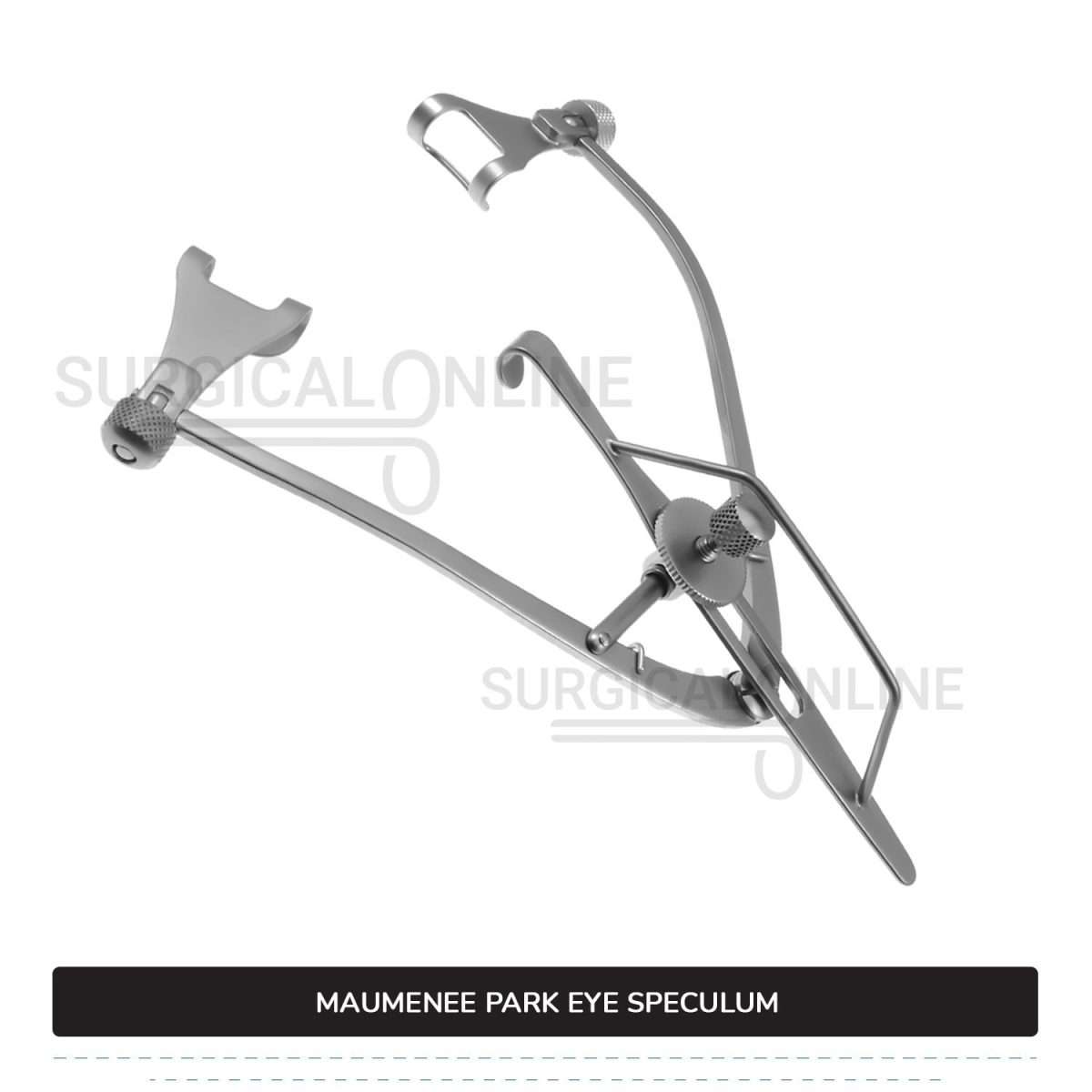 Maumenee-Park Eye Speculum 3 1/4″ (8.3 cm), Fenestrated Blades 14 mm wide, with Screw Lock Ophthalmic Instruments