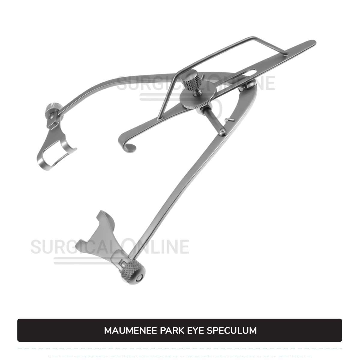Maumenee-Park Eye Speculum 3 1/4″ (8.3 cm), Fenestrated Blades 14 mm wide, with Screw Lock Ophthalmic Instruments