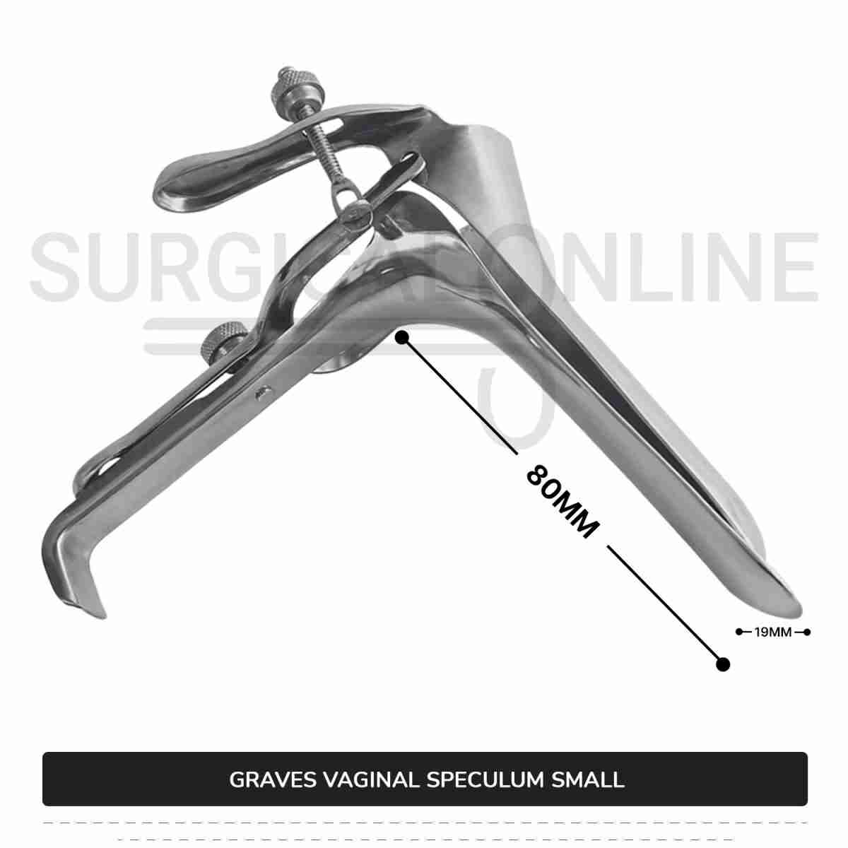 Graves Vaginal Speculum Small, 3/4" (1.9 cm) X 3" (8 cm)