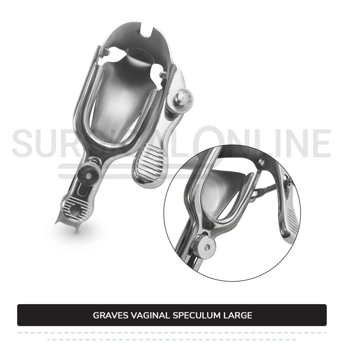 Graves Vaginal Speculum Large, 1 3/8" (3.5 cm) X 4 1/2" (11.5 cm)