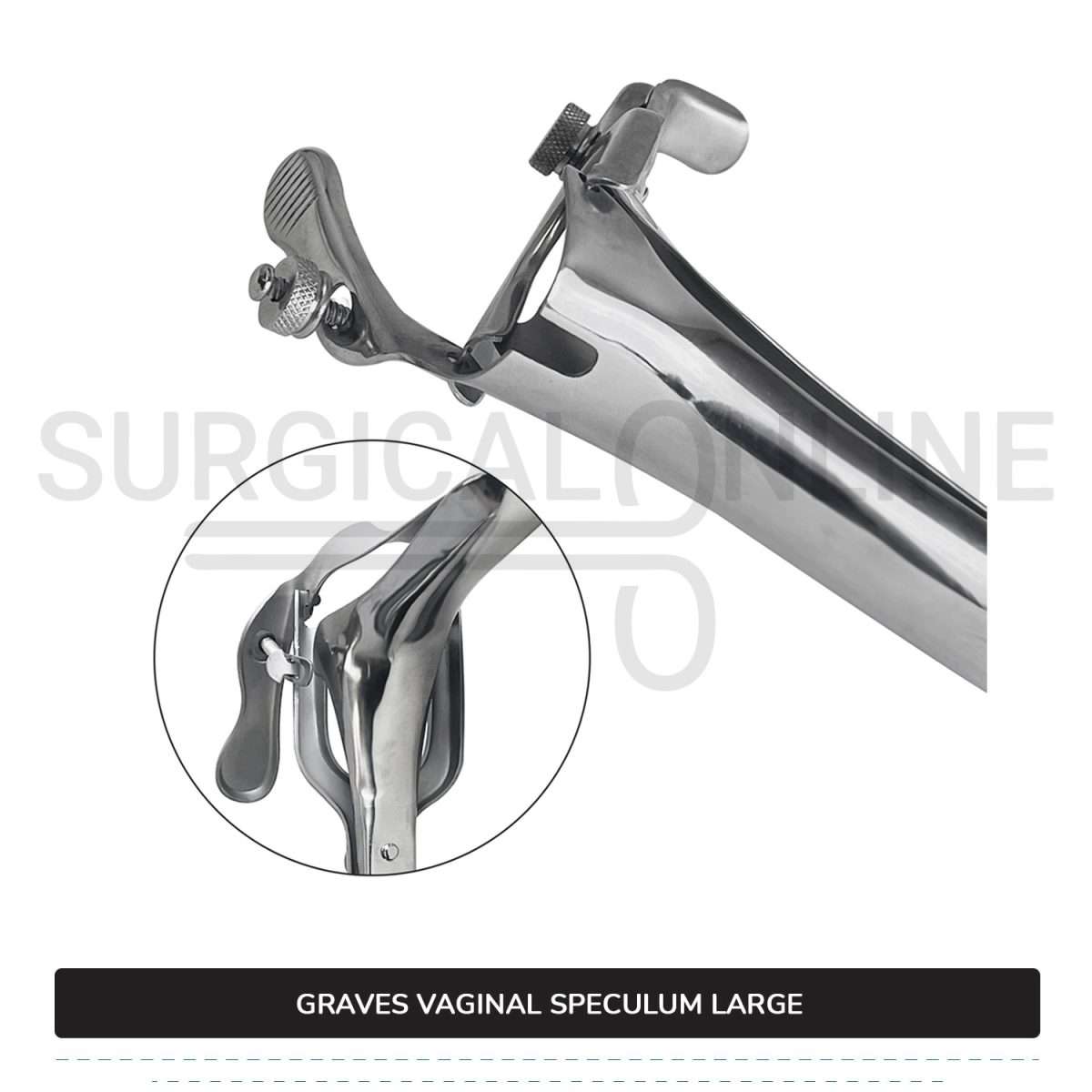Graves Vaginal Speculum Large, 1 3/8" (3.5 cm) X 4 1/2" (11.5 cm)