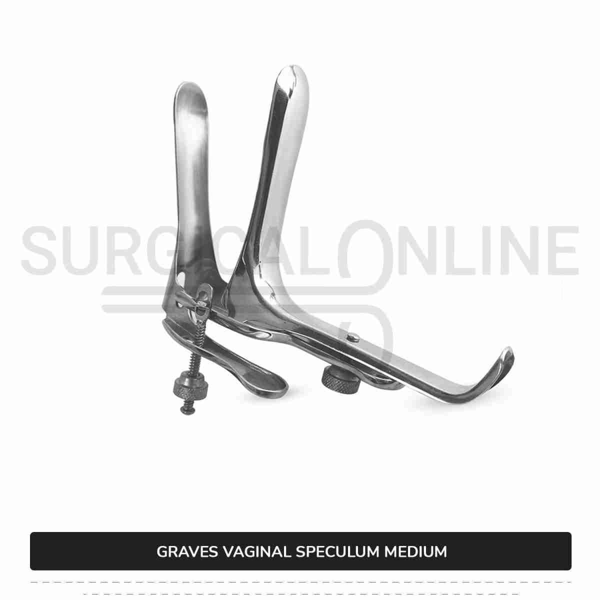 Graves Vaginal Speculum Medium, 1 3/8" (3.5 cm) X 4" (10 cm)