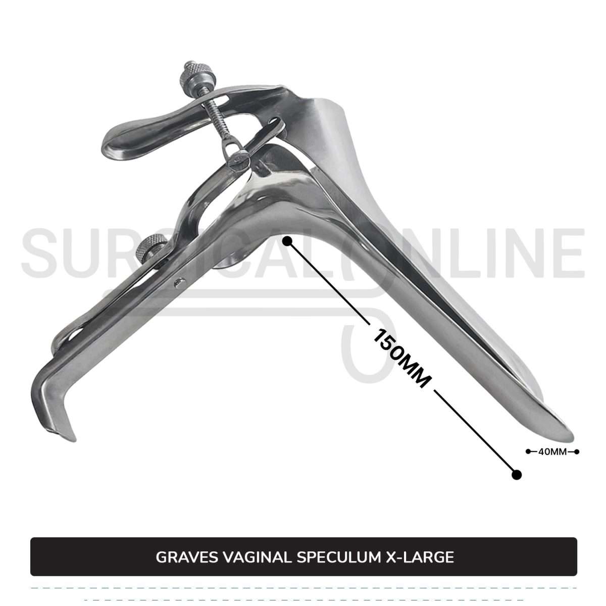 Graves Vaginal Speculum Extra Large 5.9" (15 cm) x 1.57" (4 cm)