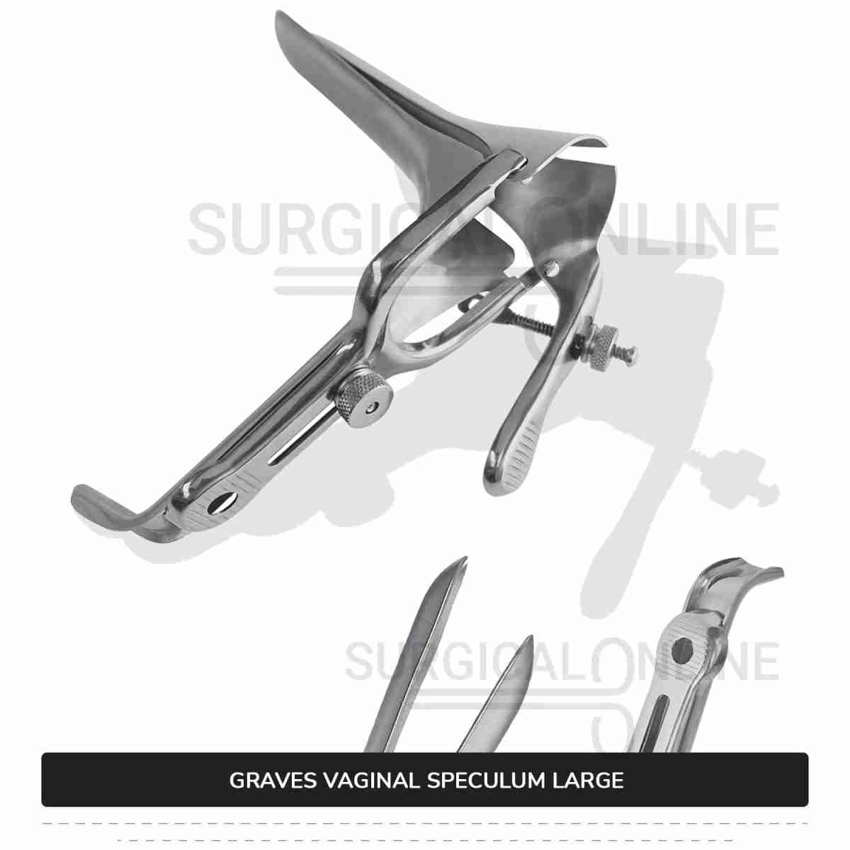 Graves Vaginal Speculum Large, 1 3/8" (3.5 cm) X 4 1/2" (11.5 cm)