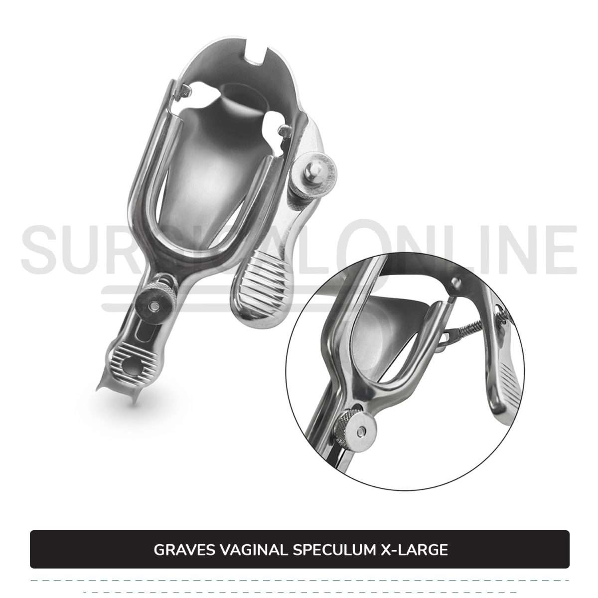 Set of 3 Pcs Grave Vaginal Speculum Small, Medium, & Large OB/Gyne Surgical