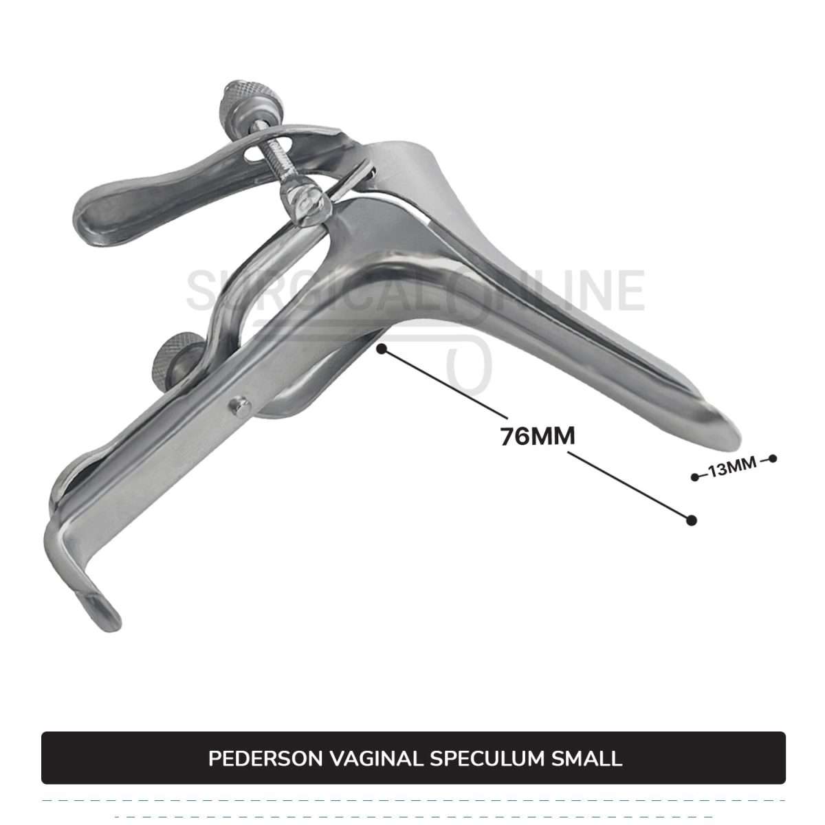 Pederson Vaginal Speculum Small, 1/2" (1.3 cm) X 3" (7.6 cm)