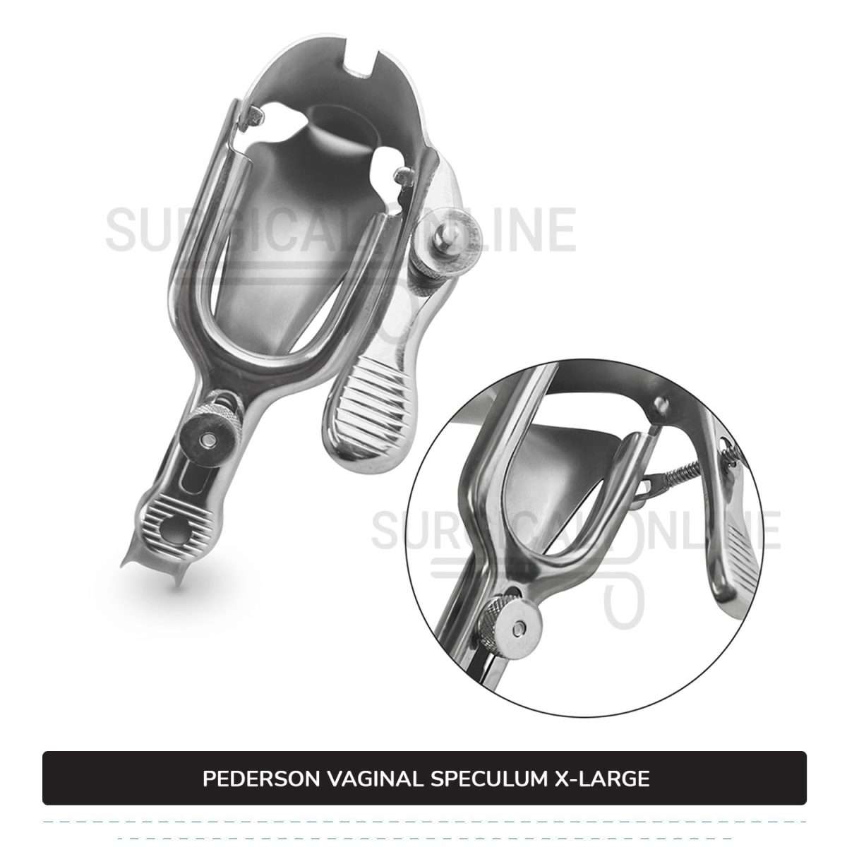 Set of 4 Pcs Pederson Vaginal Speculum Small, Medium, Large, & X-Large OB/Gyne Surgical