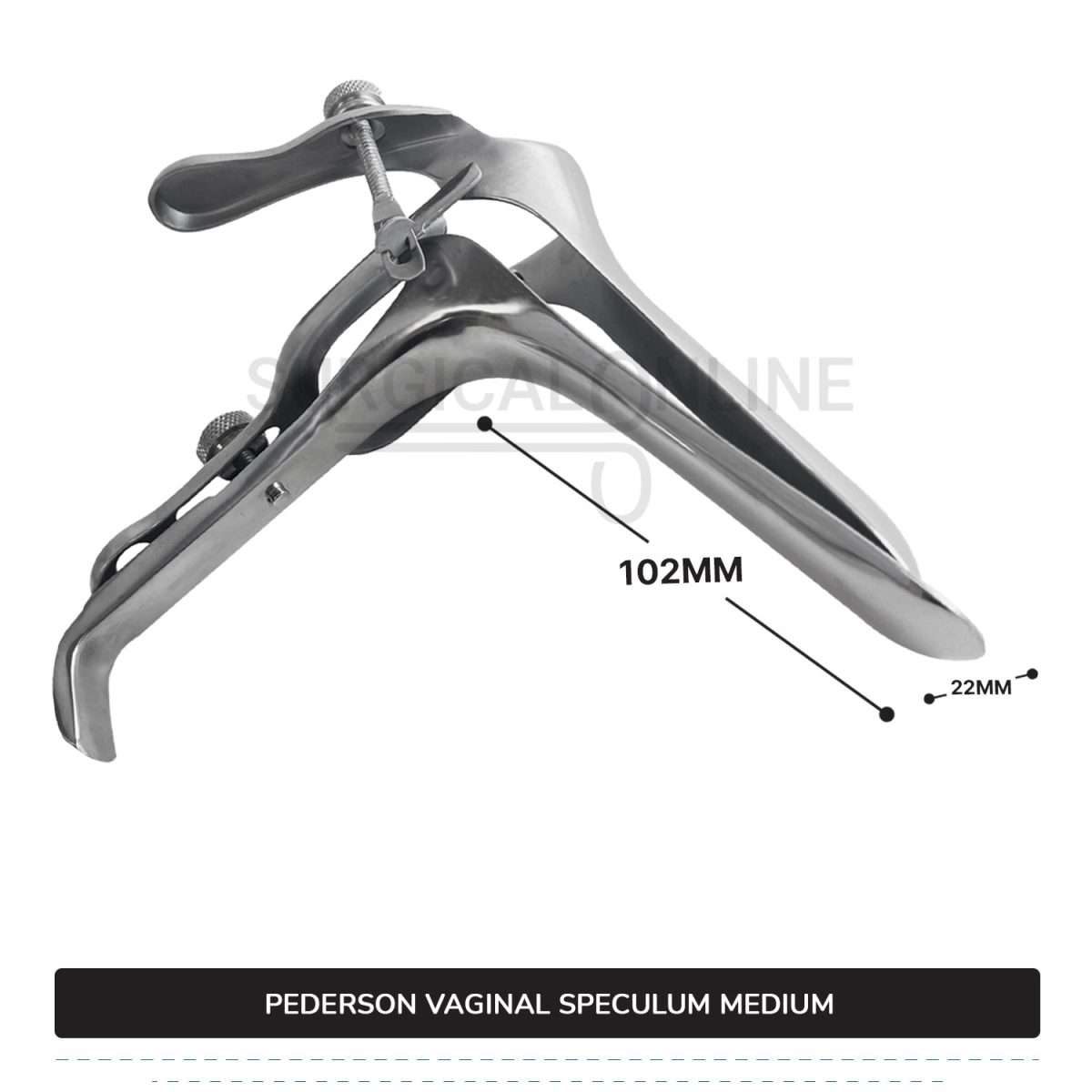 Pederson Vaginal Speculum Medium, 7/8" (2.2 cm) X 4" (10.2 cm)