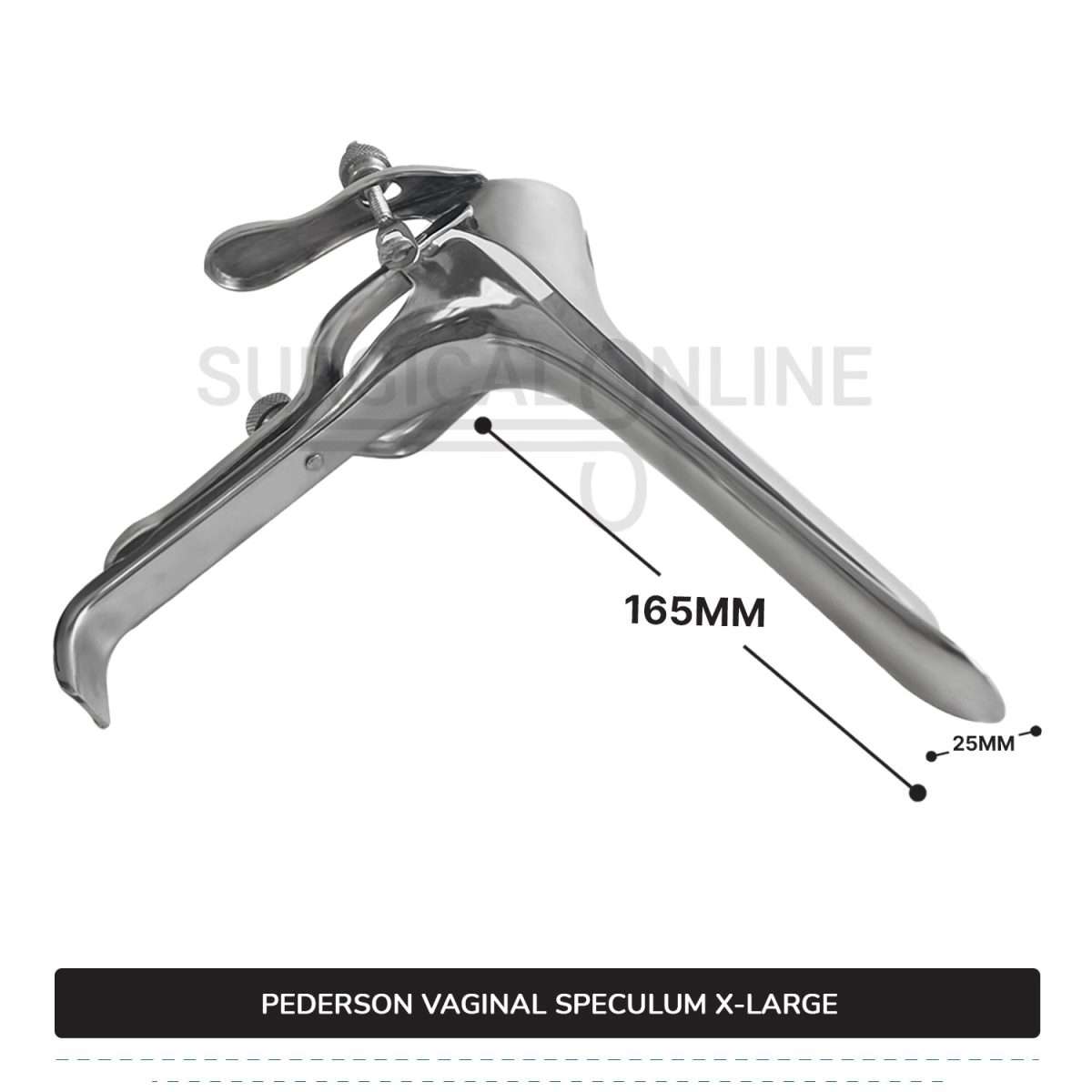 Pederson Vaginal Speculum X-Large, 1" (2.5 cm) X 6 1/4" X (16.5cm)