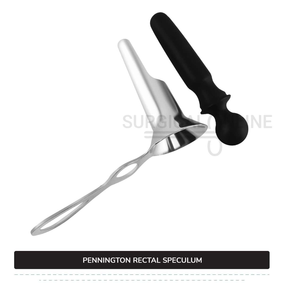 Pennington Rectal Speculum 3 3/8" (8.6 cm) Long x 1" (2.5 cm) O.D. With Boilable Obturator