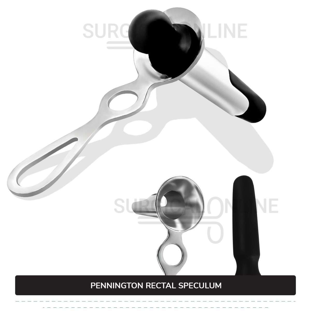 Pennington Rectal Speculum 3 3/8" (8.6 cm) Long x 1" (2.5 cm) O.D. With Boilable Obturator
