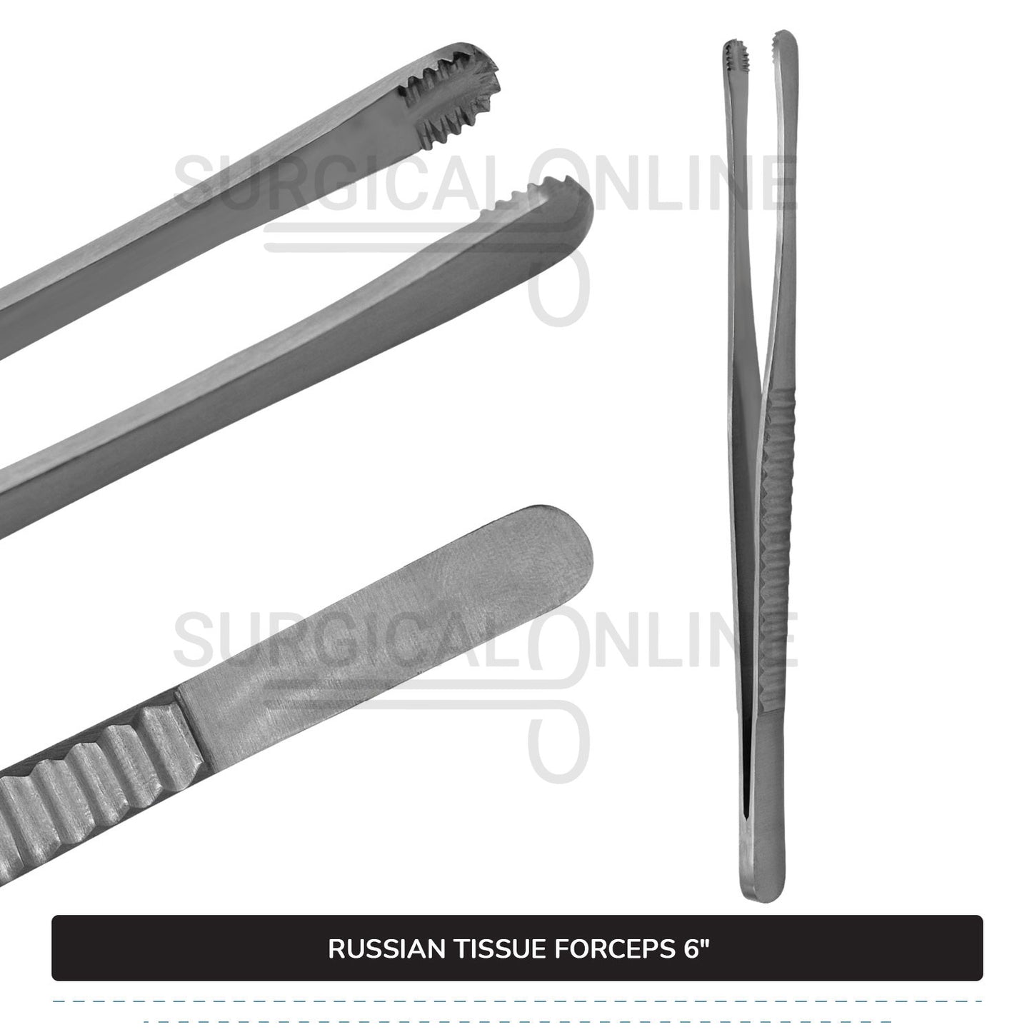 Russian Tissue Forceps 6"