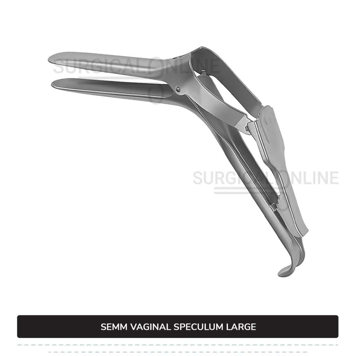 Semm Vaginal Speculum Large, 4" (10 cm) X 1" (2.5 cm) Blades with Self-Retaining 4-Step Locking Handle