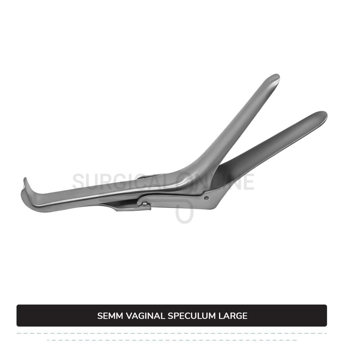 Semm Vaginal Speculum Large, 4" (10 cm) X 1" (2.5 cm) Blades with Self-Retaining 4-Step Locking Handle