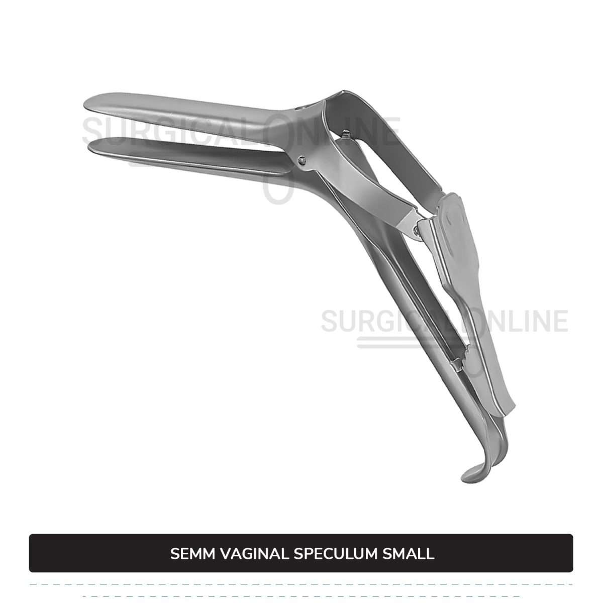 Semm Vaginal Speculum Small, 3 1/2" (9 cm) X 3/5" (1.4 cm) Blades with Self-Retaining 4-Step Locking Handle