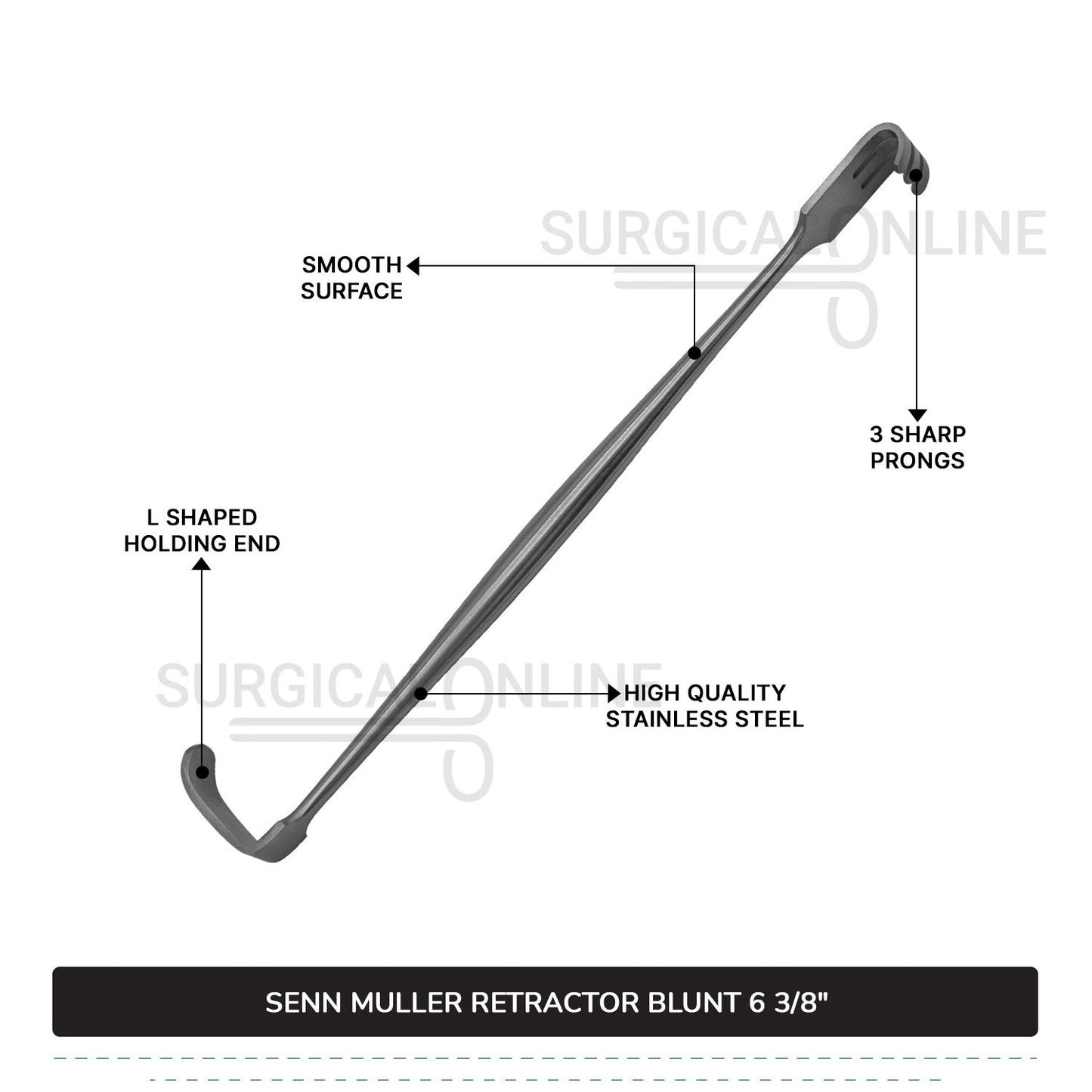 SENN Muller Retractor Blunt 6 3/8"