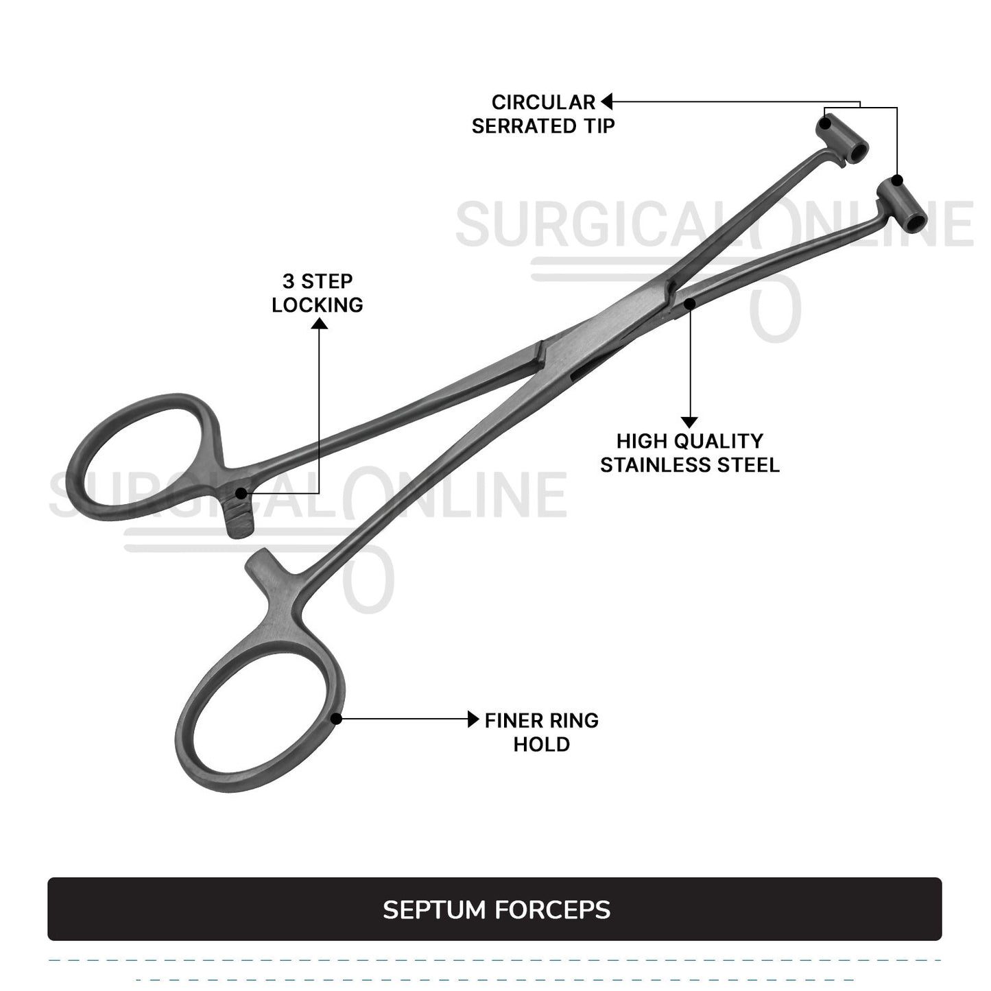 Septum Forceps 6″