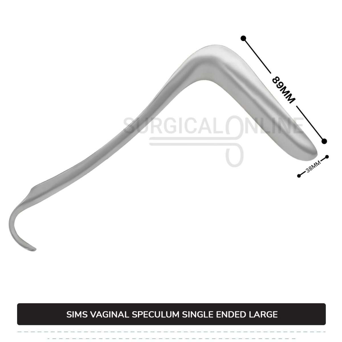 Sims Vaginal Speculum Large 1 1/2″ (3.8 cm) x 3 1/2″ (8.9 cm) Single-Ended OB/GYN Instruments