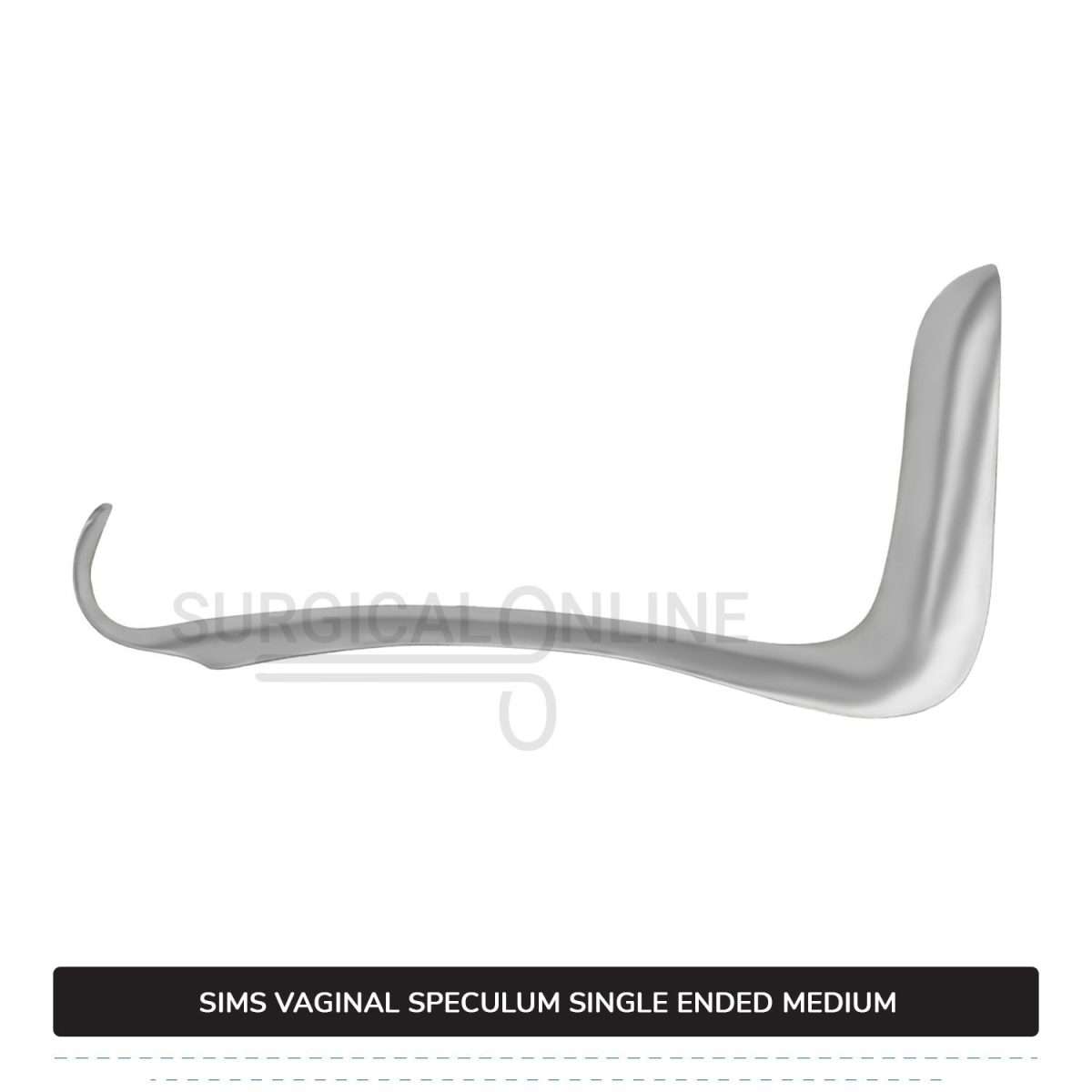 Sims Vaginal Speculum Medium 1 1/4" (3.2 cm) x 3" (7.6 cm) Single-Ended OB/GYN Instruments