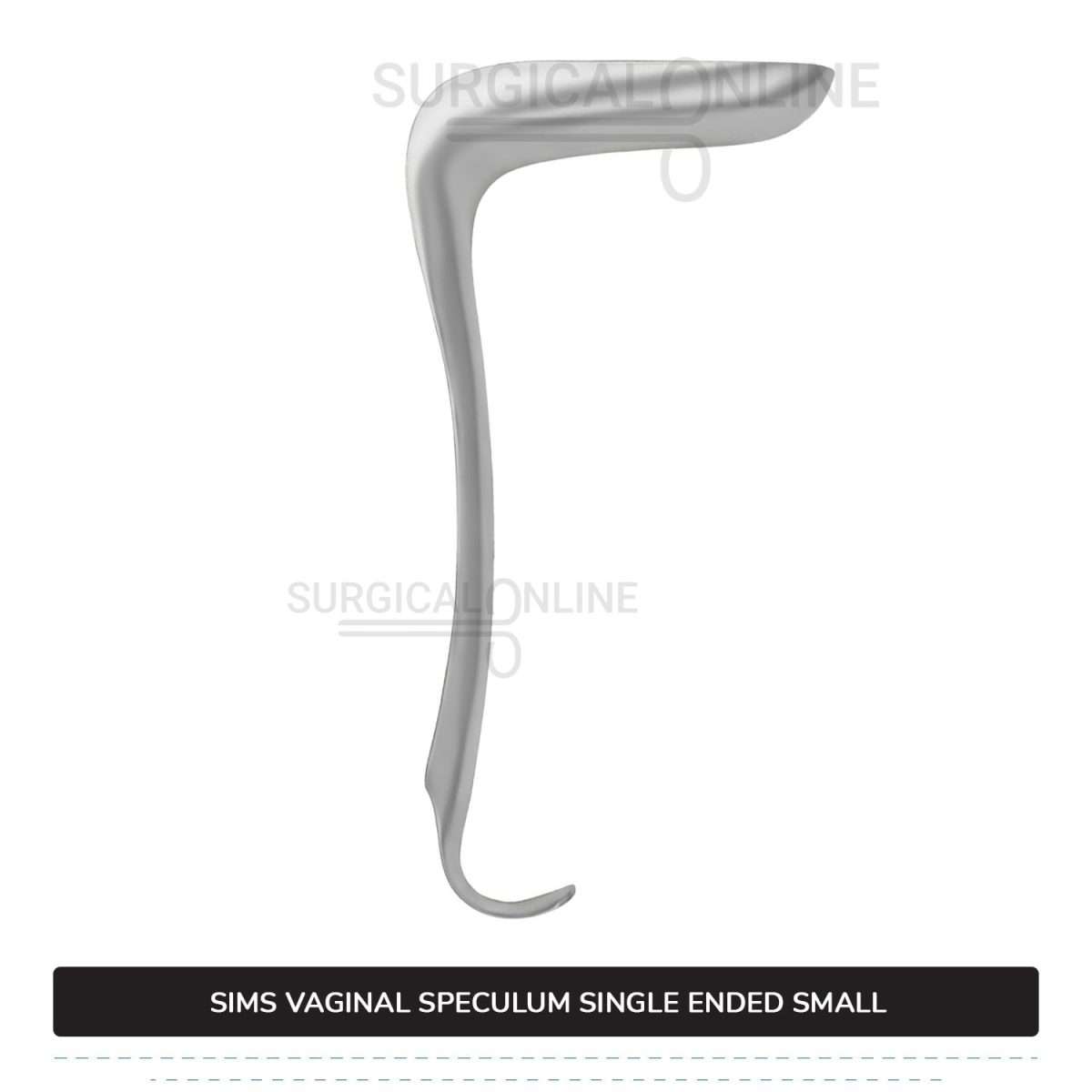 Sims Vaginal Speculum Small 1 1/16" (2.7 cm) x 2 1/2" (6.4 cm) Single-Ended OB/GYN Instruments