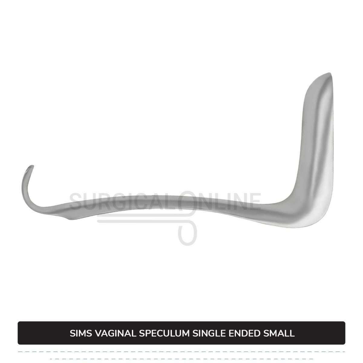 Sims Vaginal Speculum Small 1 1/16" (2.7 cm) x 2 1/2" (6.4 cm) Single-Ended OB/GYN Instruments