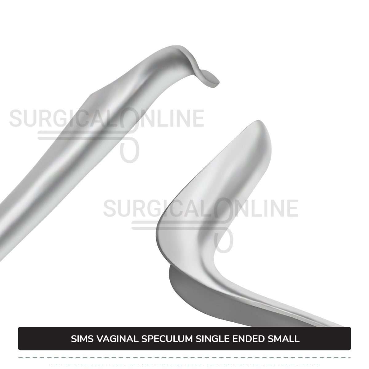 Sims Vaginal Speculum Small 1 1/16" (2.7 cm) x 2 1/2" (6.4 cm) Single-Ended OB/GYN Instruments